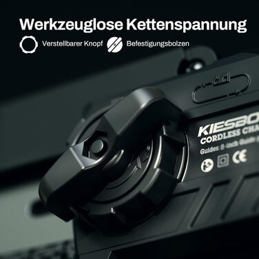 KIESBOHR Міні акумуляторна ланцюгова пила сумісна з Makita 18V, електрична пила для гілок CS001 (8 дюймів, безщіткова, без акумулятора та ланцюгового масла)