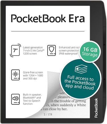 PocketBook Era Stardust Silver: 7-дюймовий електронний ридер 16GB срібного кольору
