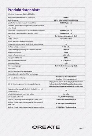 Стельовий вентилятор з підсвічуванням Windflowood Нікель, дерев'яні лопаті, пульт ДУ, 60W, Ø107 см