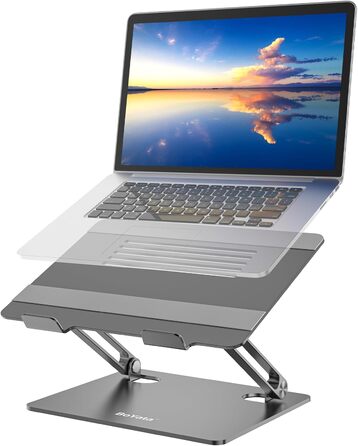 Adjustable Laptop Stand with Cooling Fan - Compatible with 11-15 inch Laptops (MacBook Pro/Air, Dell, Samsung, HP)