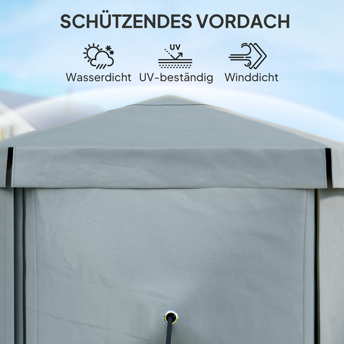 Outsunny Hexagonal Gazebo Approx. 3.6x3m Waterproof Pop-up Folding Gazebo with 5 Side Panels, Bag, Folding Party Tent, UV 30+, Winterproof Garden Tent, Garden Gazebo for Camping, Garden, Festival, Light Grey | Aosom