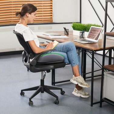 Ортопедична подушка для сидіння Benazcap з Memory Foam для полегшення болю в куприку. Підходить для авто, дивана, офісу та інвалідного візка. Чорний колір.
