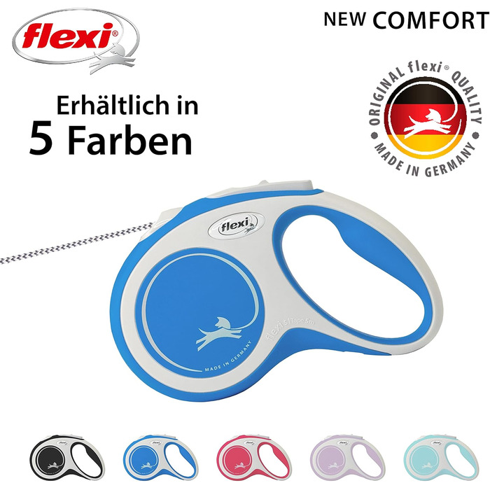 Рулетка вимірювальна Flexi Comfort New, 5 м, блакитна, навантаження до 12 кг