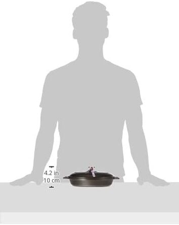 STAUB Овальна форма для запікання з кришкою, 23 см, 1 л, чавун, чорна, для всіх типів плит та духовки, індукція