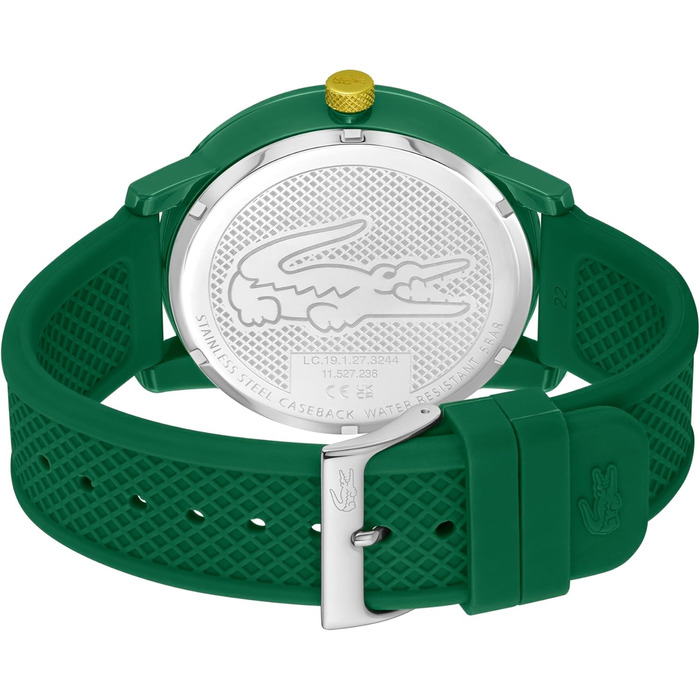 Годинник Lacoste LACOSTE.12.12 Hero чоловічий кварцовий з силіконовим браслетом (зелений)
