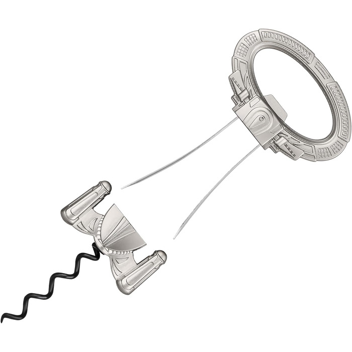 Відкривачка для вина LKKCHER з двома зубцями, для старих винних пляшок, відмінний подарунок для чоловіків, бронза (у подарунковій коробці та картці)