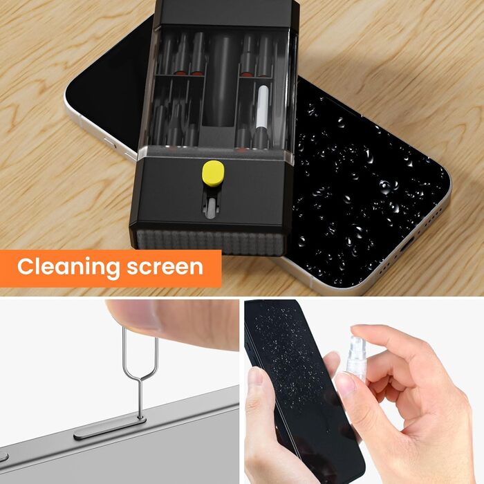 Набір для чищення гаджетів 22 в 1: клавіатура, навушники AirPods, камера, монітор, телефон, білий