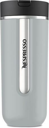 Термокружка Nespresso Travel Mug Small Sage Green 300 мл | Зручна термокружка для кави, чаю, матча | З кришкою, не протікає, можна мити в посудомийній машині | Сталева термокружка Salbeigrün (Rauchblau)