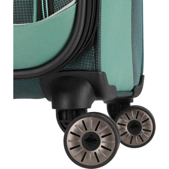 Travelite 4-Wheel Luggage Size L Softshell made from recycled material, Luggage Series VIIA: Trolley with expandable gusset + edge protection, 77 cm, 91-103 liters