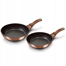 Сковорода традиційна Berlinger Haus Metallic Line Rose Gold, 26 см, мармурове покриття