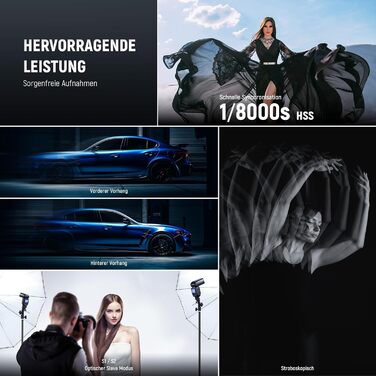 NEEWER NW700-S: Світловий спалах (Blitz) TTL для Sony DSLR, 1/8000s, 1/1-1/256, TCM, 230W, швидка перезарядка