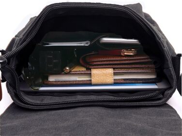 Чоловіча нагрудна сумка OSMIE 16 л, чорна (M) - канвас, для роботи та навчання