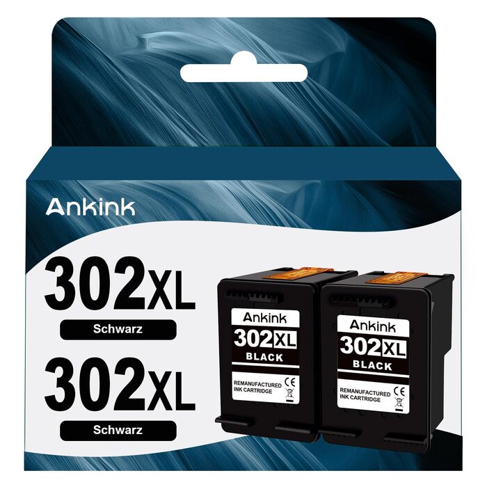 Картриджі ANKINK 302XL для принтера HP 302 XL, чорні (комплект 2 шт.)