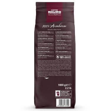 Кава в зернах Caffè Mauro Torrefazione 100% Арабіка, середній обсмаження, інтенсивність 5/10, Італія, 1 кг