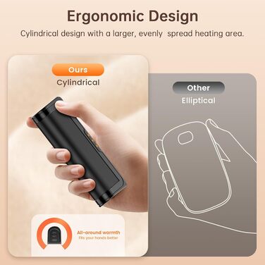 Jonwall Електричні кишенькові грілки для рук 2 шт., USB-зарядка, 3 рівні нагріву, для кемпінгу, гольфу, теплий подарунок, чорний