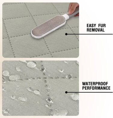 Водонепроникний килимок для собак середнього розміру 77 x 178 см, килимок для собак, захист дивану, м'який і пухнастий, захисний килимок для дивану, котячий килимок, Французький горіх