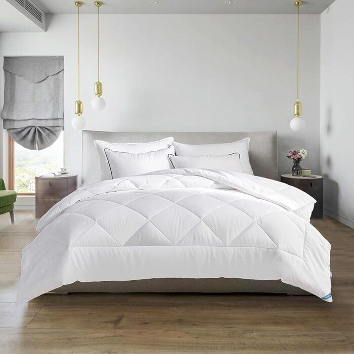 Всесезонна ковдра CozyLux 200x200 см, біла, набір з 3 шт (135x200 см)
