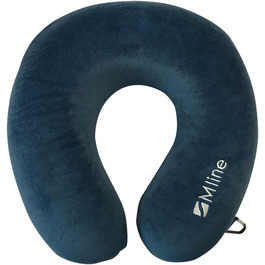 Подушка для шиї M LINE для подорожей (літак, авто) - Memory Foam - Запобігає болю в шиї - Синій