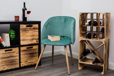 Flamed wooden wine rack for up to 16 bottles, 40x40x27 cm. Wine rack | Bottle rack
