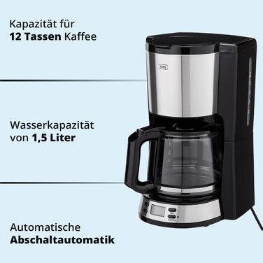 Набір для сніданку KHG: чайник та тостер з нержавіючої сталі, сріблястого кольору, об'єм 1 л та 2 тости, точний вилив, поворотний на 360°, 6 рівнів підсмажування, функції підігріву, розморожування та для багелів, піддон для крихт (комплект з кавоваркою)