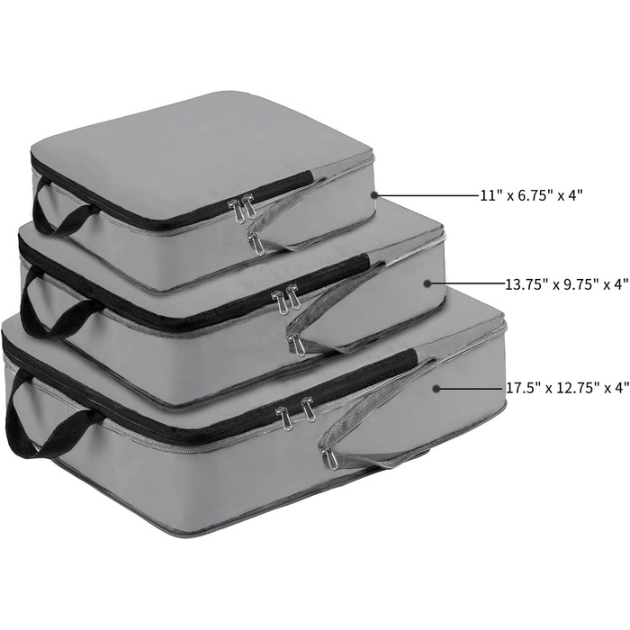 Органайзери для подорожей Eono by Amazon: набір кубів для пакування, 4 шт. (Сірий)