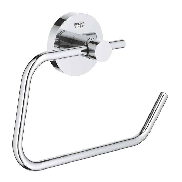 Тримач для туалетного паперу GROHE Start Chrome (хром), металевий, з прихованим кріпленням, для клеєння або свердлення, 41200000