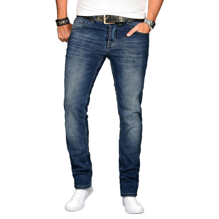 Чоловічі джинси Alessando Salvarini Slim Fit, сині, еластичні (33W/30L)