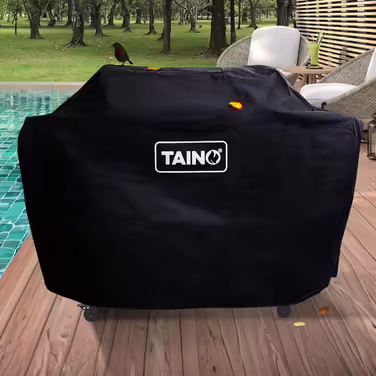 TAINU Cover for 3 Burners, Platinum Black, 3+1 Cover, Weather Protection, Protective Tarpaulin