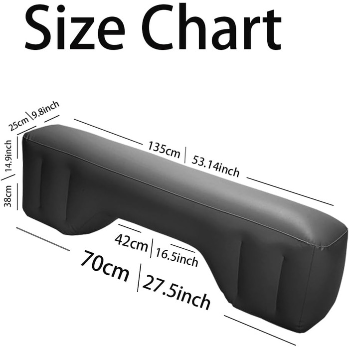 Надувний матрац для авто, чорний, з двома подушками та насосом. Підходить для кемпінгу, відпочинку та тематичних вечірок на природі. Чудовий подарунок друзям.