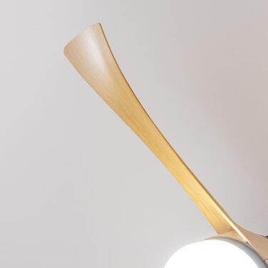 Стельовий вентилятор Cecotec EnergySilence Aero 5280 LightWood з LED підсвіткою 18W, 132 см, DC-мотор, пульт, таймер, чорний/дерево