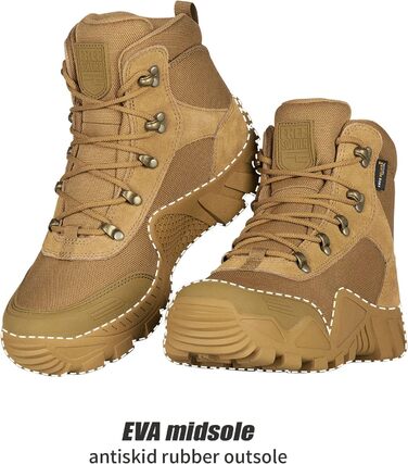 Черевики FREE SOLDIER для чоловіків: тактичні, туристичні, бойові, для активного відпочинку та військової підготовки (42 EU, Коричневий)