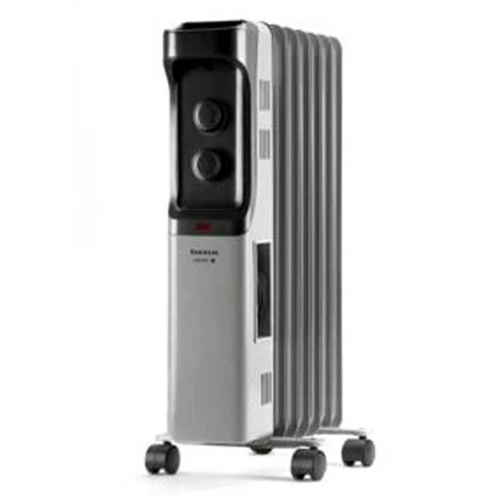 Олійний радіатор Taurus Dakar 1500W з 7 елементами, термостат, захист від перегріву, сірий колір