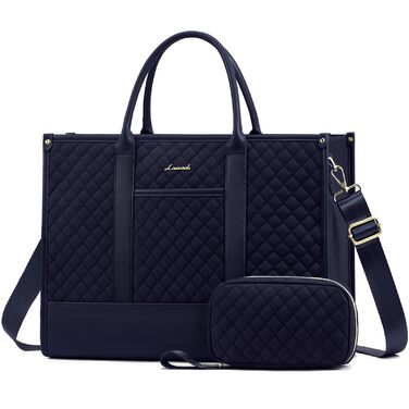 Сумка для ноутбука LOVEVOOK жіноча водонепроникна для роботи та навчання, 17 дюймів, темно-синя. Бізнес-сумка, портфель, сумка для викладача