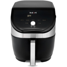 Instant Vortex Slim 5.7L Digital Air Fryer, Stainless Steel, 5-in-1 Smart Programmable Air Fryer, Baking, Roasting, Grilling, Reheating - 1700W Large Digital Slim Design (Stainless Steel 5.7L)