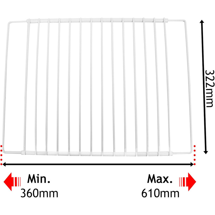 Universal Refrigerator Freezer Shelf Rack (white, 3 pack)