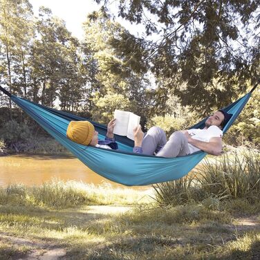 Гамак Naturehike Doppelhängematte ультралегкий туристичний, кемпінговий, подвійний (Синій)