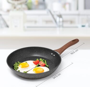 Набір сковорідок для індукції Joeji's Kitchen, 3 шт, антипригарні, набір сковорід для індукційних плит