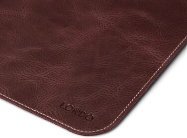 Мишка Londo Echtleder – великий килимок для миші зі шкіри, антиковзний, гладка поверхня, Damson