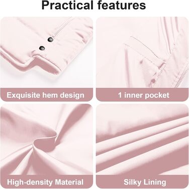 Жіноча пухова жилетка Chrisuno Casual з коміром-стійкою, стеганий верх, для активного відпочинку та катання на лижах (XXL, світло-рожевий)