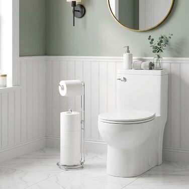 Тримач для туалетного паперу Simple Houseware, підставка для зберігання 3+1 рулон, хромоване покриття, висота 59 см