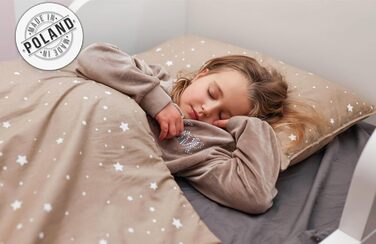 Комплект постільної білизни для дітей Kinder: ковдра 100x135 см та подушка 60x40 см, бавовна, Oeko-Tex, з жирафами