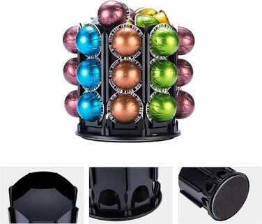 Організатор для капсул Nespresso Vertuo Carousel – чорний (60+ капсул)