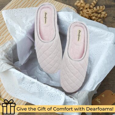 Dearfoams Leslie: жіночі тапочки-клоги з м'якою підошвою та піною з пам'яті, широка посадка, колір Medium Fresh Pink