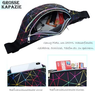 Чоловіча/Жіноча поясна сумка на пояс, бананка з PU шкіри, водонепроникна, чорна