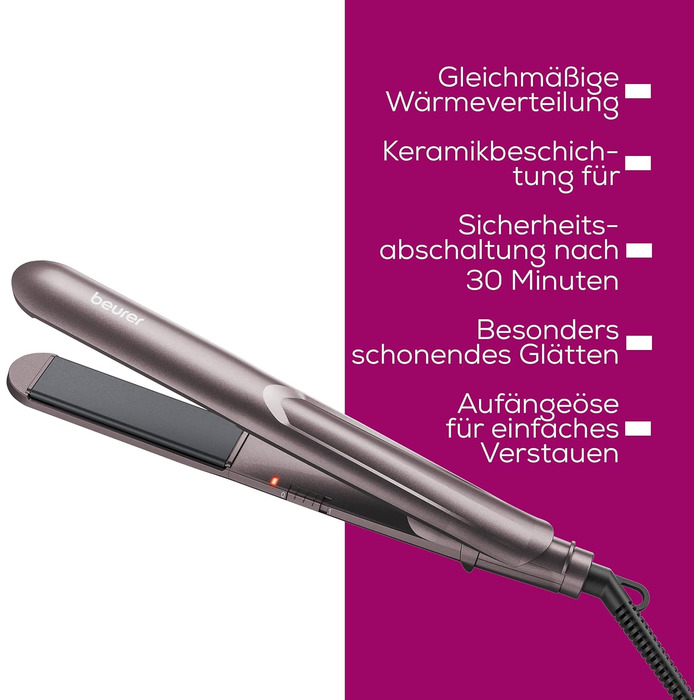 Випрямляч для волосся Beurer HS 60 з іонізацією та керамічним покриттям