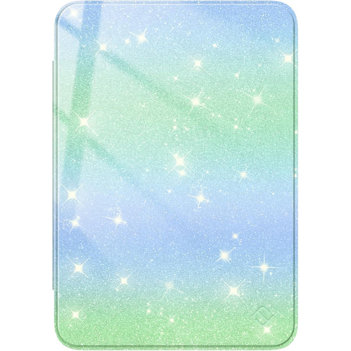 Чохол Fintie для Kindle 6 (11-го покоління) 2024/2022, прозомий, м'який TPU з авто-сном/пробудженням, для Kindle Basic 2024, Agavengrün (блискучий зелено-блакитний)