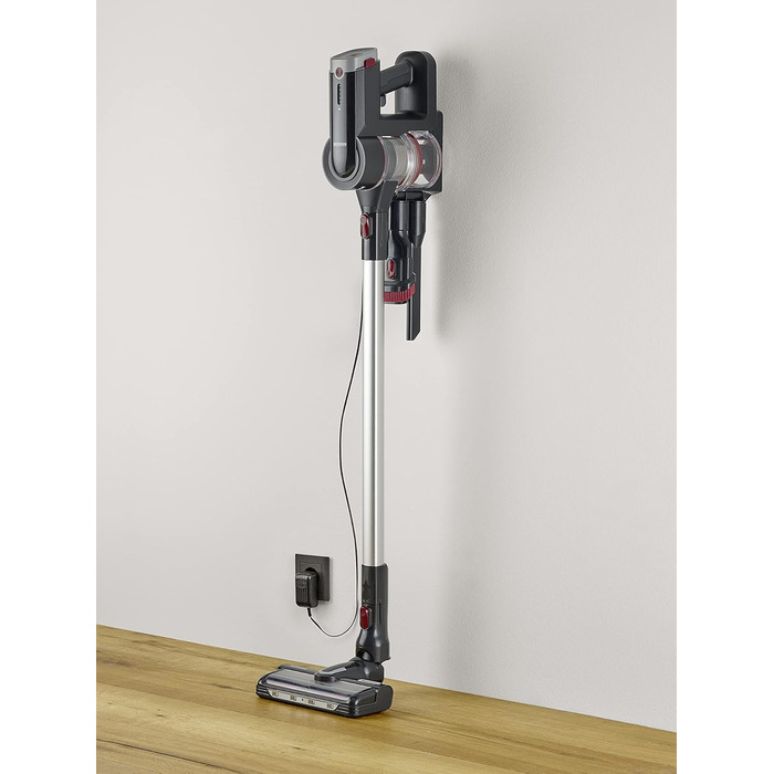 Бездротовий акумуляторний пилосос SEVERIN HV 7166 (Чорний): 60 хв роботи, 2-в-1, для тварин, легкий, без мішка, 400 Вт