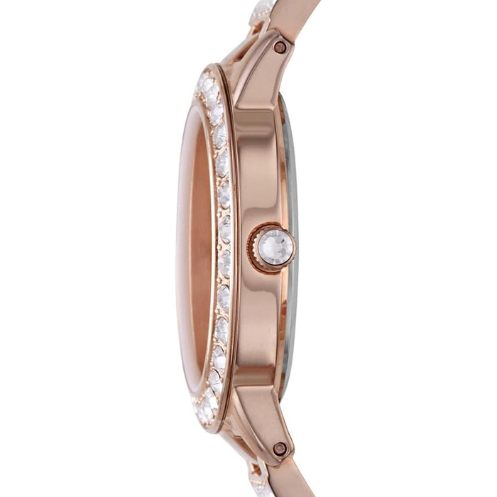 Жіночий годинник Fossil Jesse з кварцовим механізмом та сталевим браслетом (рожеве золото, з глітером)