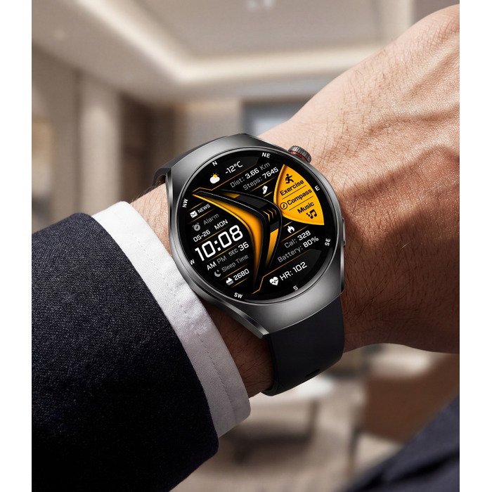 Смарт-годинник Lazird ZEGAREK з функціями ЕКГ, тонометром та глюкометром, чорний