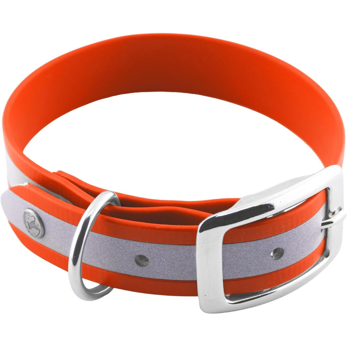 Ленні нашийник для собак 25 мм, біотана, світловідбиваючий, з подвійною пряжкою, вологостійкий